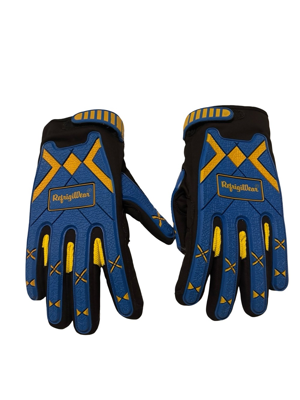 Men's Blue and Yellow Heavy Duty Work Safety Gloves